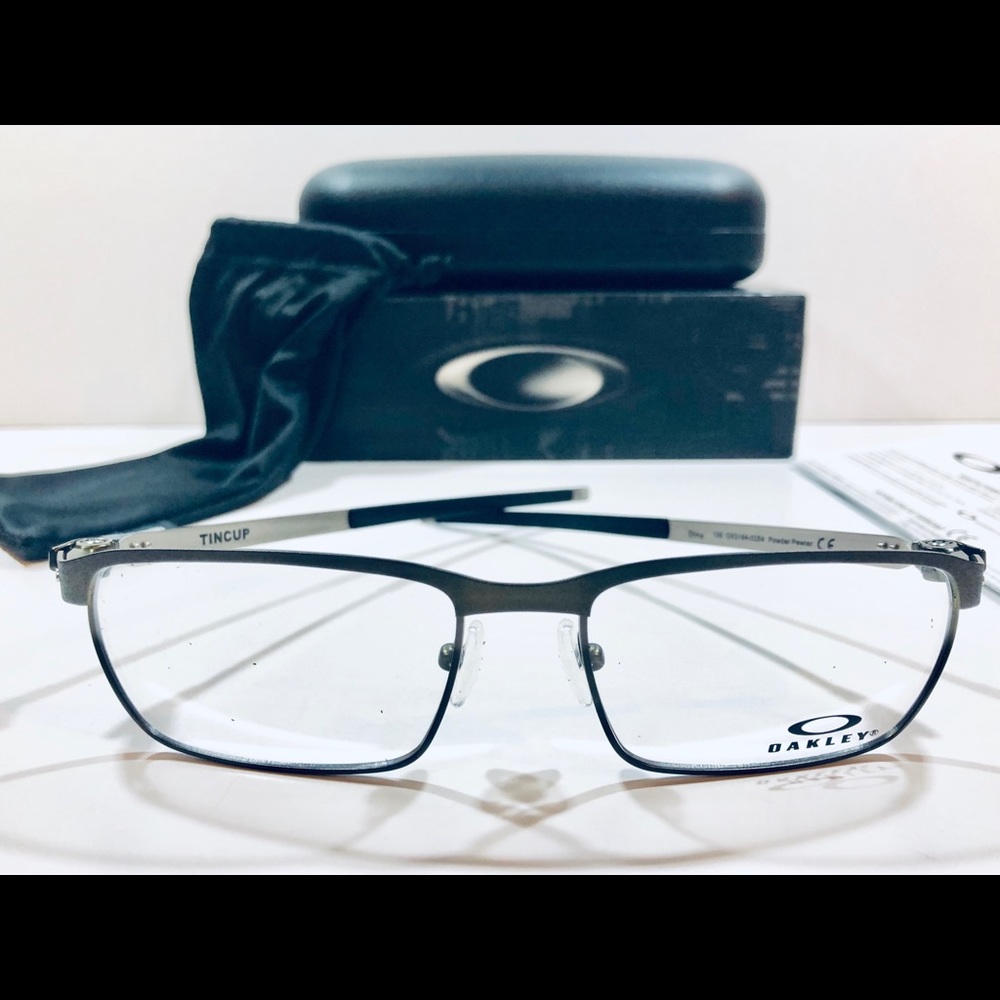 Oakley TINCUP Eyeglasses Powder Pewter, Metal 54mm